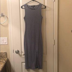 Knee high striped dress